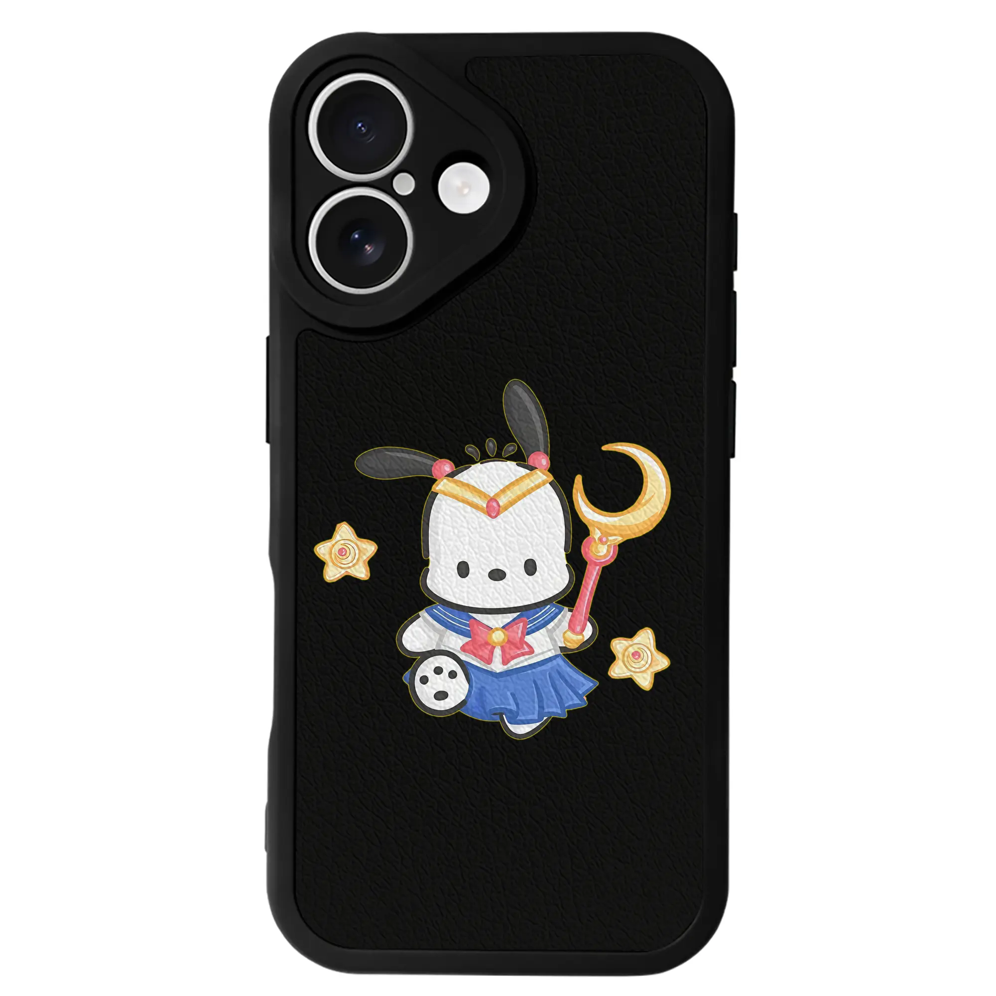 サンリオ グッズ,ポチャッコ - IPhone 16シリーズ対応 ・ シリコンスマホケース ・ レザー調 ・ 高精度フィット ・ 耐衝撃 ・ ワイヤレス充電対応 ・ 精密カット